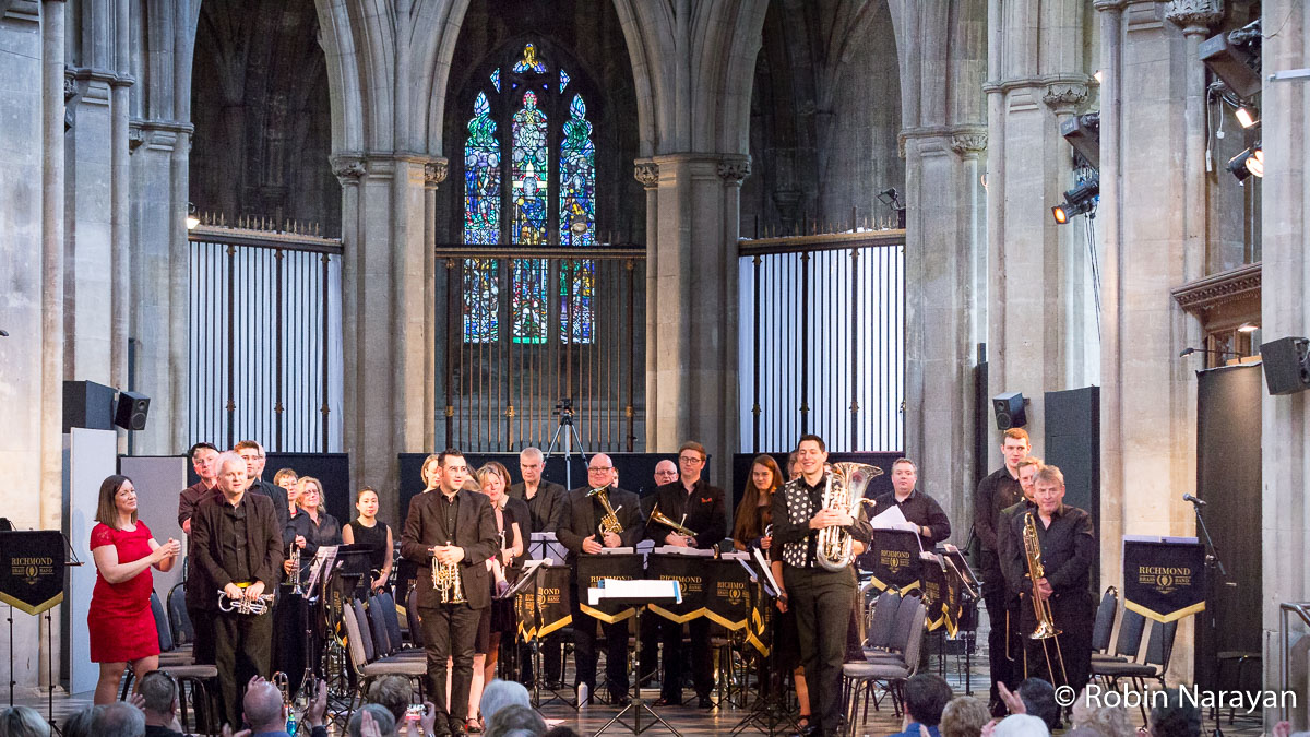 The Richmond Brass Band at the 'Made to Measure' concert, May 2018.