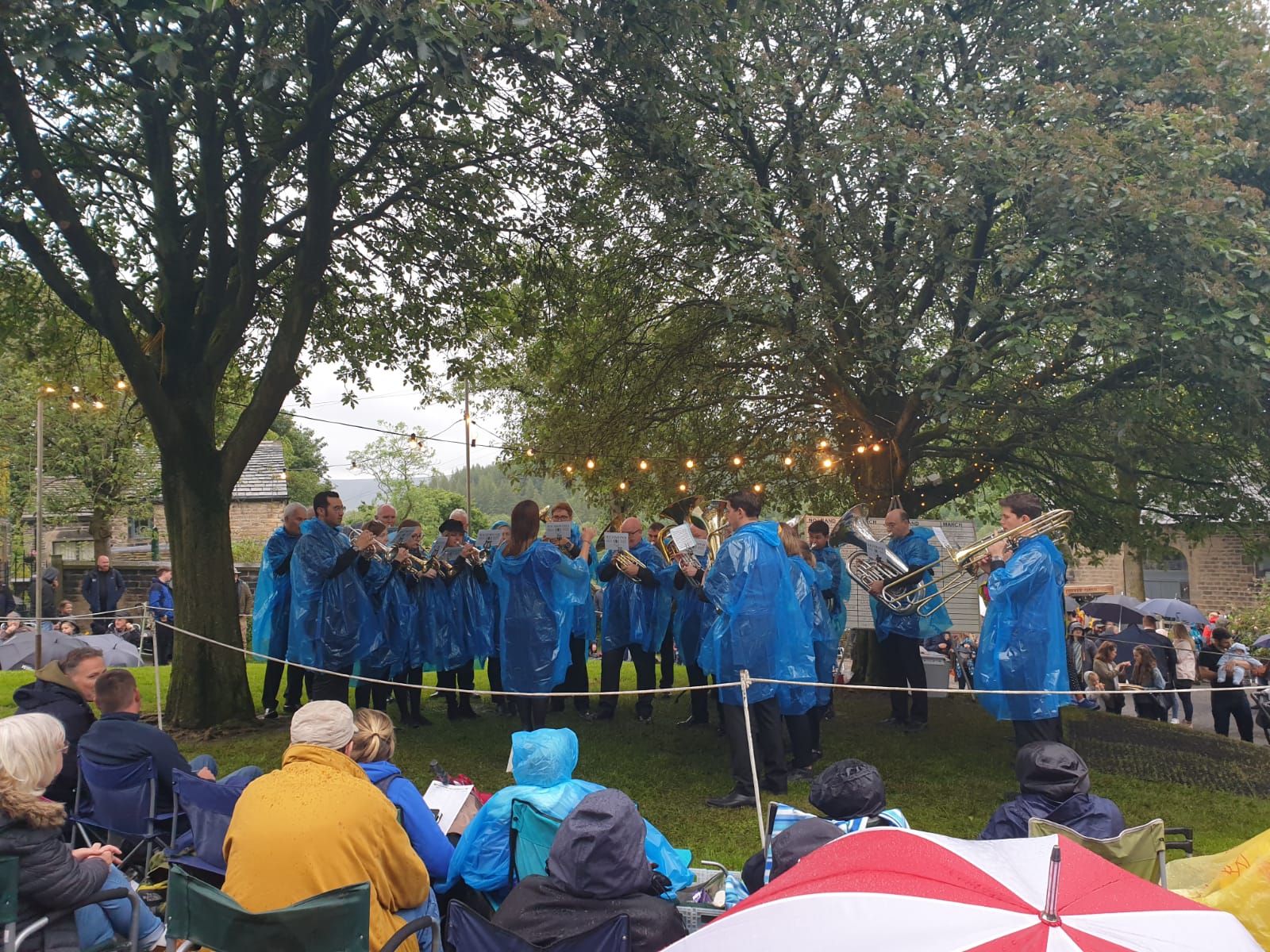 Richmond Brass Band performing in Dobcross